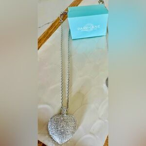 Park Lane "Destiny" Silver Sparkle Heart Necklace